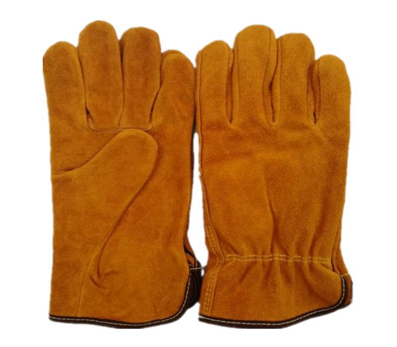 elastic back cowhide driver gloves