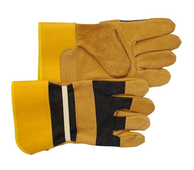 economy cowhide leather palm men's work gloves